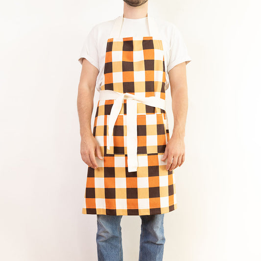 tablier vintage orange