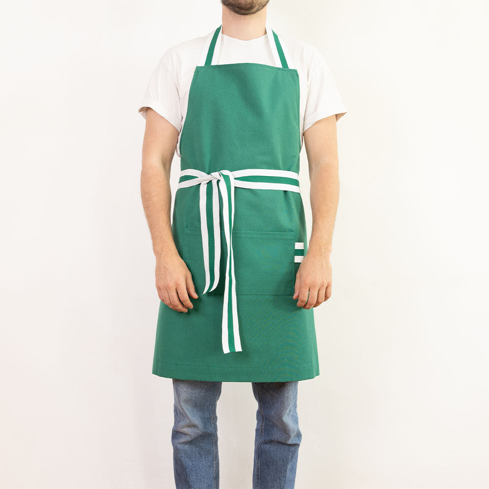 tablier vert chou