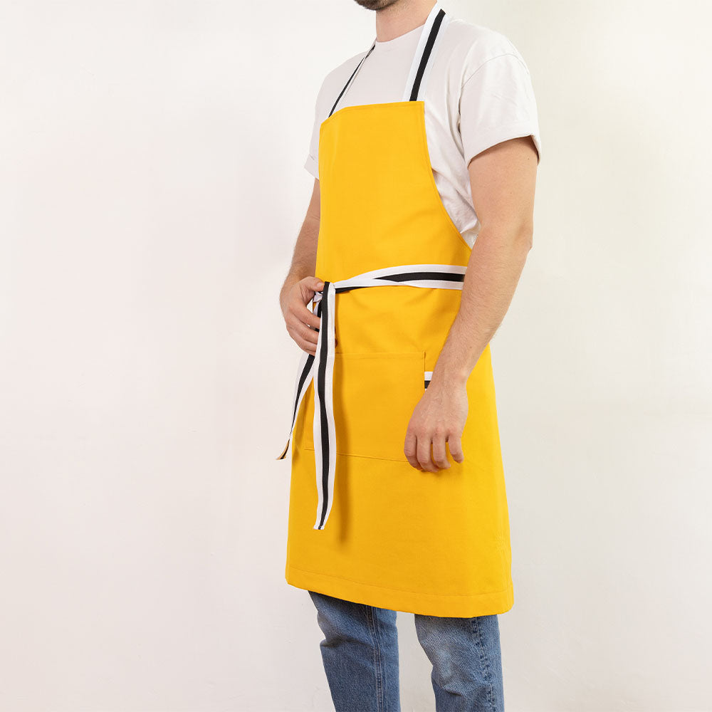 tablier jaune agrumes