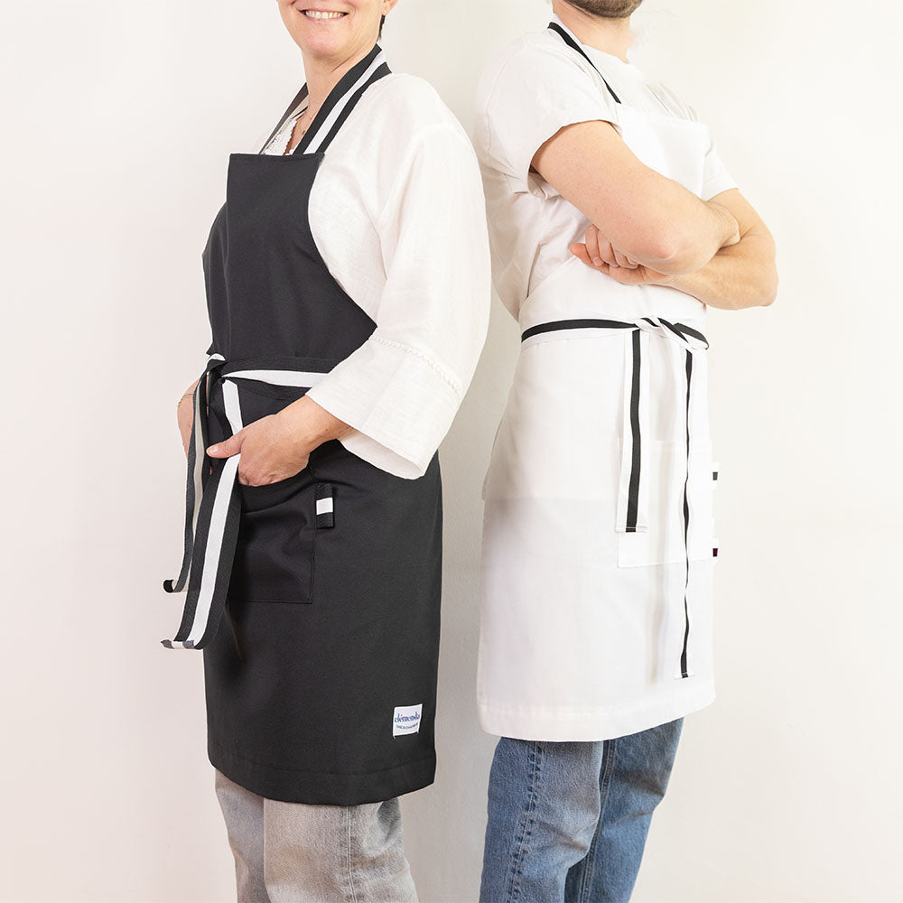tablier noir truffe et blanc