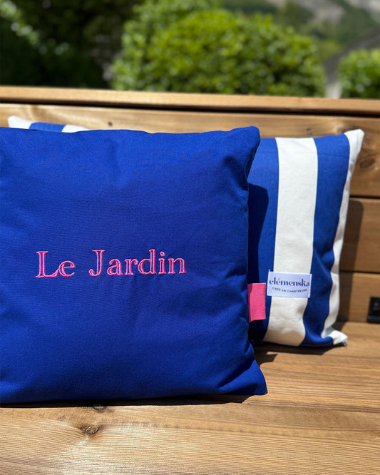 Coussin Bleu extérieur