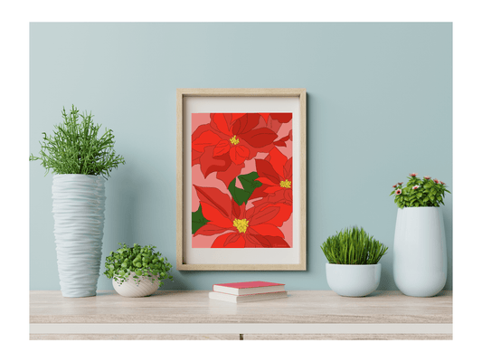 Affiche Fleur Poinsettia